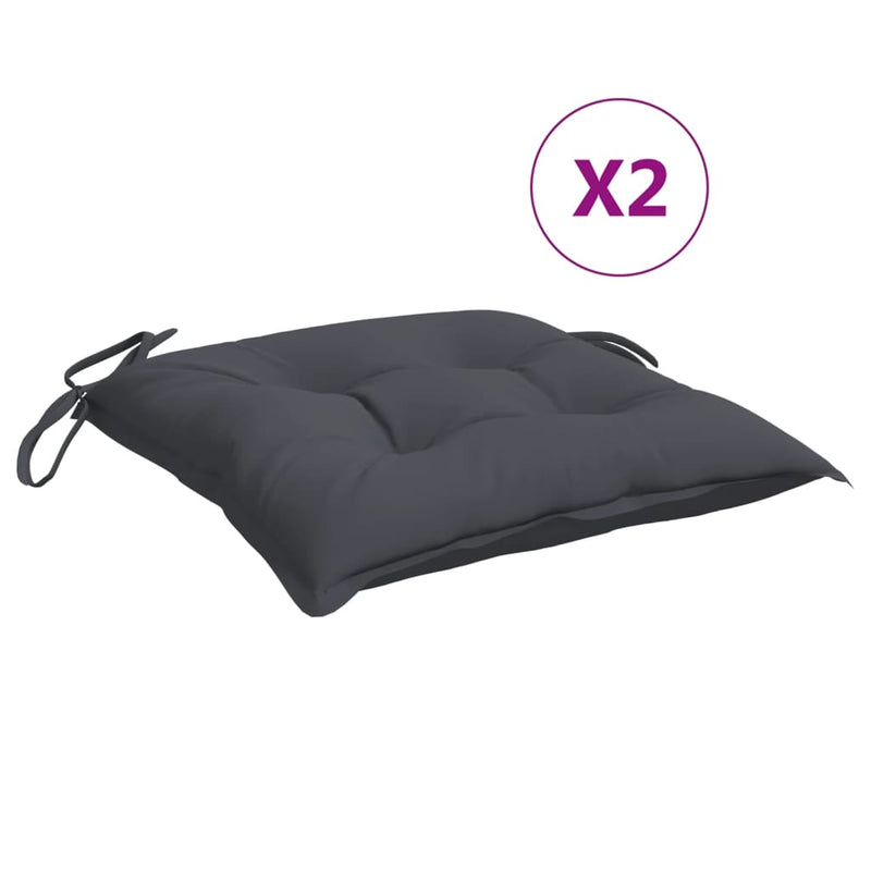 Load image into Gallery viewer, Vidaxl stoelkussens 2 st 40x40x7 cm oxford stof antracietkleurig