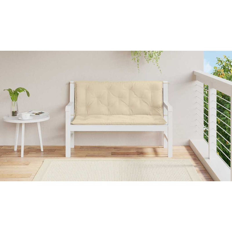 Load image into Gallery viewer, Vidaxl tuinbankkussen 120x(50+50)x7 cm oxford stof beige