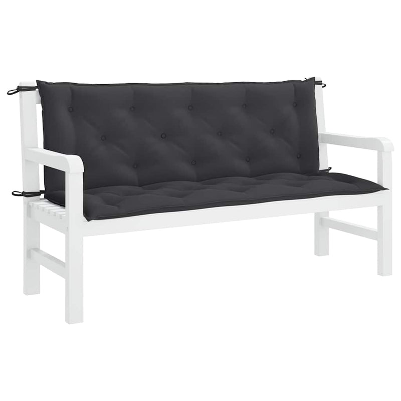 Load image into Gallery viewer, Vidaxl tuinbankkussen 150x(50+50)x7 cm oxford stof zwart