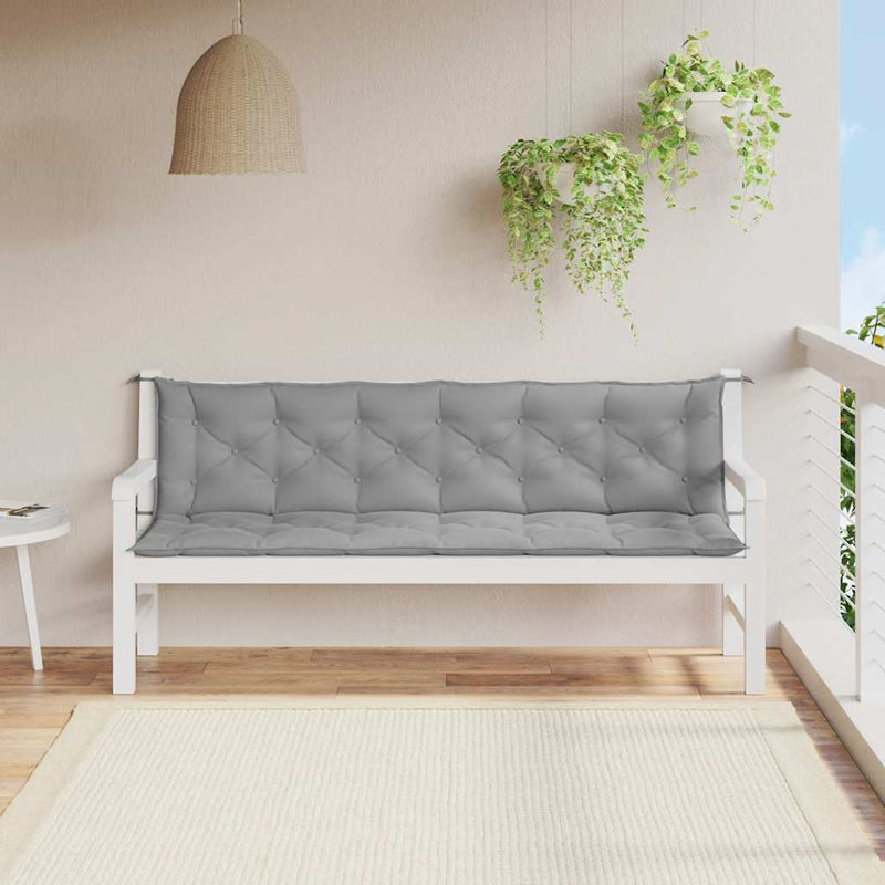 Cargue la imagen en el visor de la galería, Vidaxl tuinbankkussen 200x(50+50)x7 cm oxford stof grijs