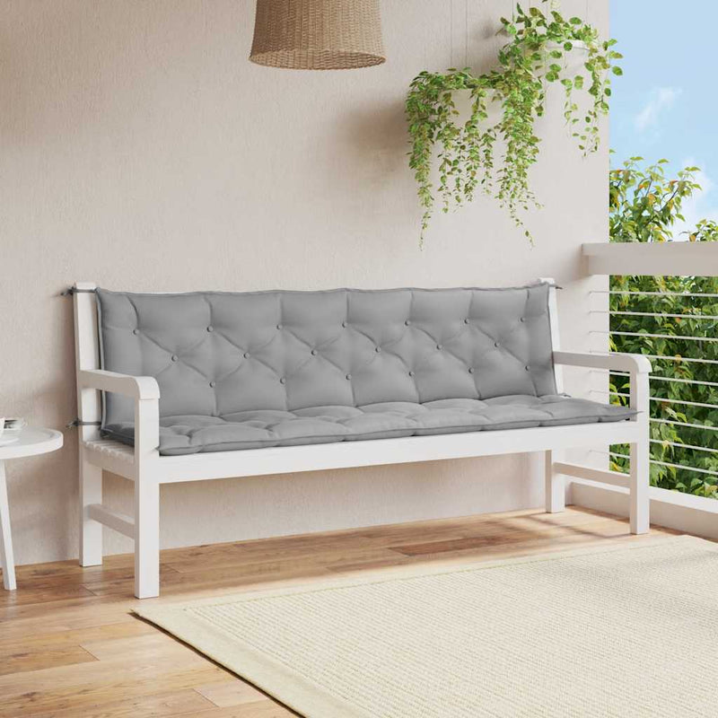 Cargue la imagen en el visor de la galería, Vidaxl tuinbankkussen 200x(50+50)x7 cm oxford stof grijs