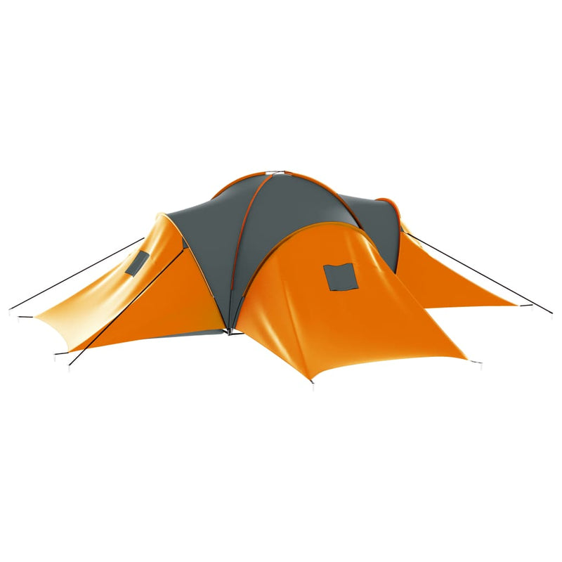 Load image into Gallery viewer, VidaXL Tent 9-persoons stof grijs en oranje