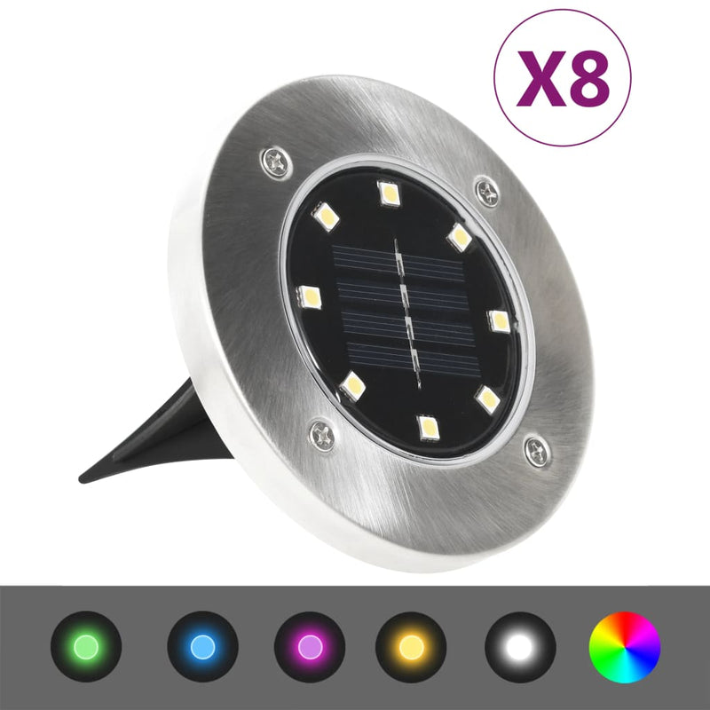Load image into Gallery viewer, Vidaxl grondlampen 8 st solar led rgb-kleur
