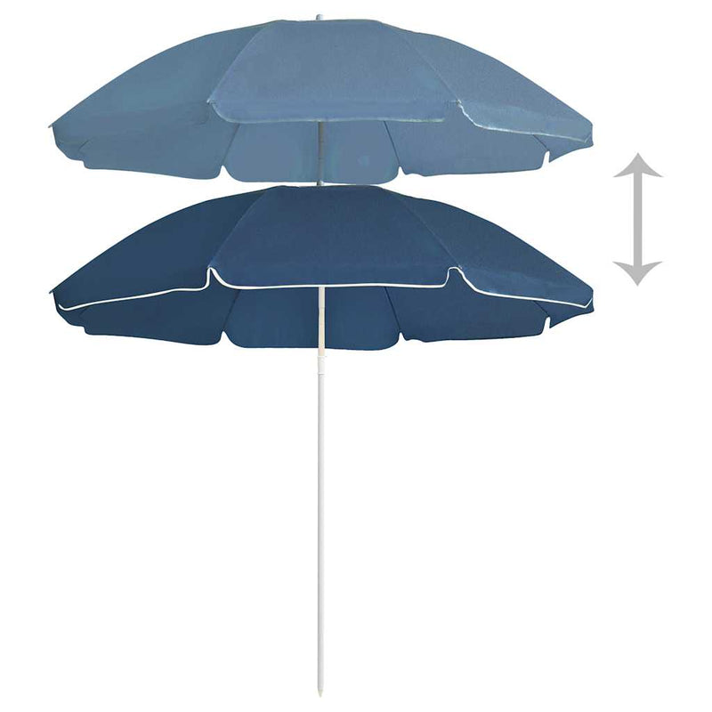 Afbeelding laden in galerijviewer, Vidaxl parasol met stalen paal 180 cm blauw