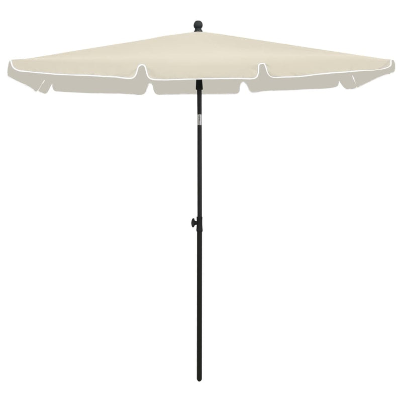 Load image into Gallery viewer, Vidaxl parasol met paal 210x140 cm zandkleurig