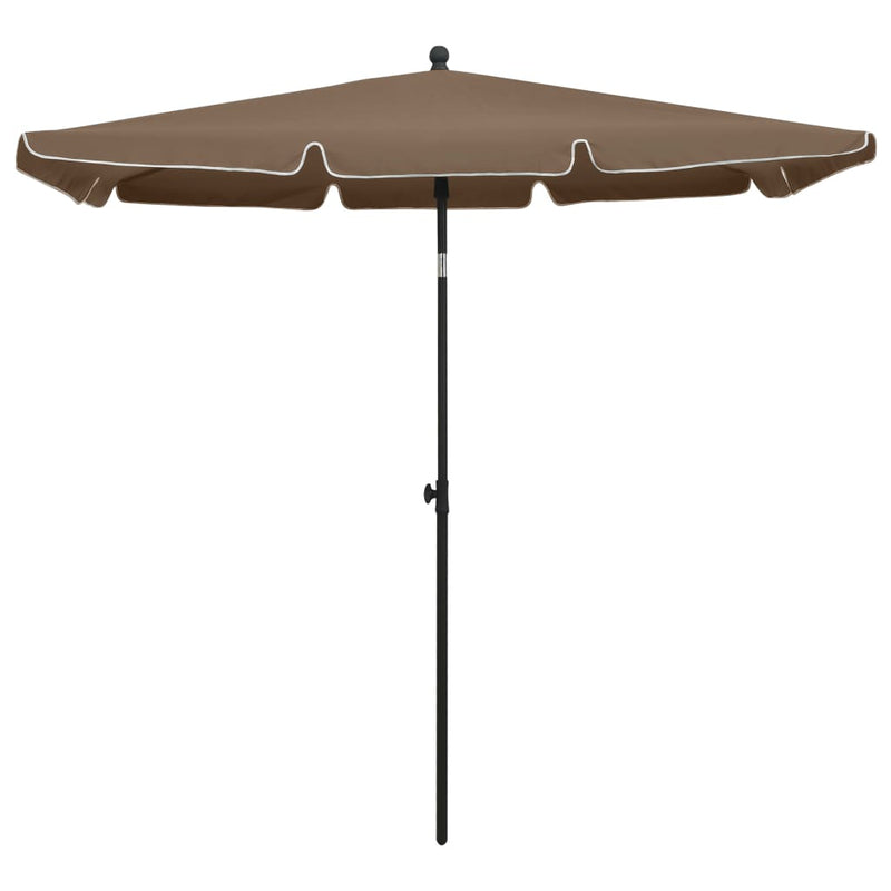 Load image into Gallery viewer, Vidaxl parasol met paal 210x140 cm taupe