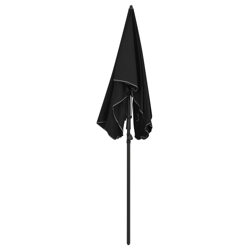 Load image into Gallery viewer, Vidaxl parasol met paal 200x130 cm zwart