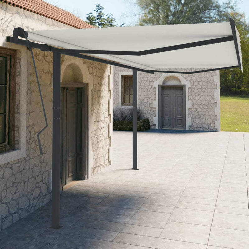 Load image into Gallery viewer, Vidaxl luifelpaalset 450x245 cm ijzer antracietkleurig
