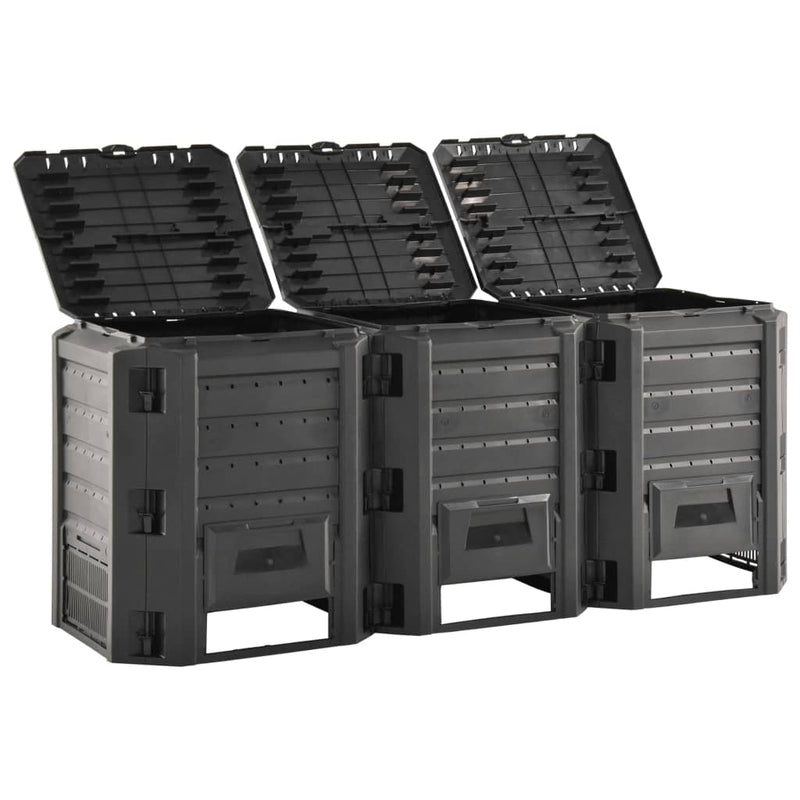 Load image into Gallery viewer, Vidaxl compostbak 1200 l zwart