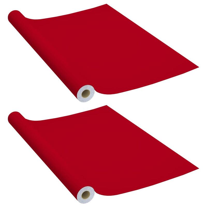 Load image into Gallery viewer, Vidaxl meubelfolies zelfklevend 2 st 500x90 cm pvc rood