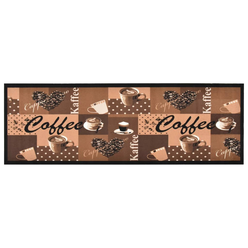 Load image into Gallery viewer, Vidaxl keukenmat wasbaar coffee 45x150 cm bruin