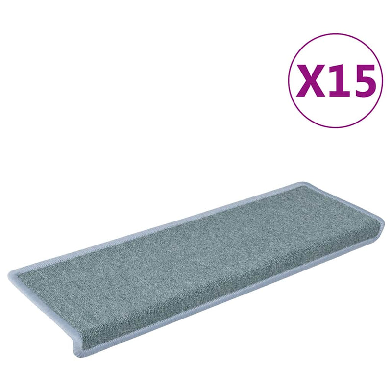 Load image into Gallery viewer, Vidaxl trapmatten 15 st 65x21x4 cm zeeblauw rechthoekige rand