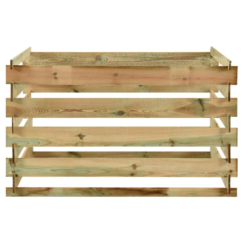 Load image into Gallery viewer, VidaXL Tuincompostbak gelat 120x120x70 cm geïmpregneerd grenenhout