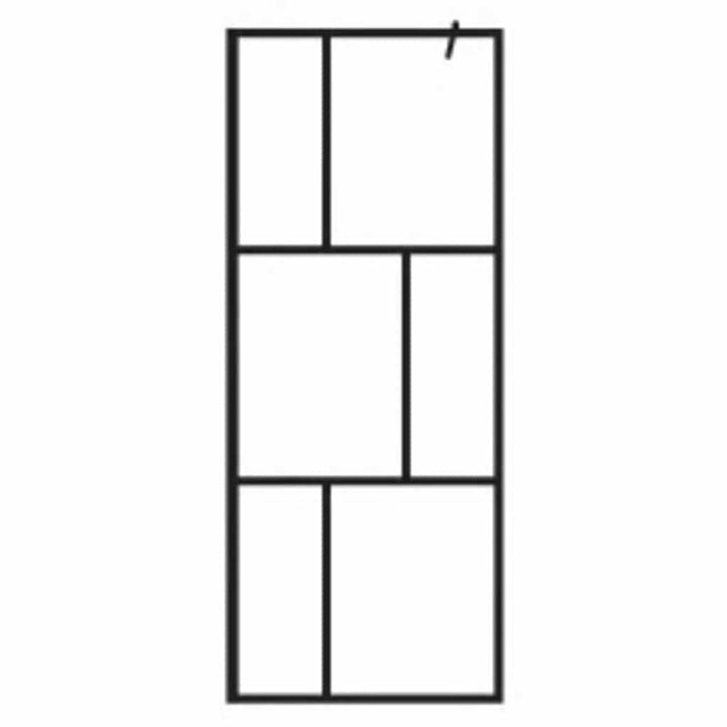 Load image into Gallery viewer, Vidaxl inloopdouchewand 80x195 cm gehard glas zwart