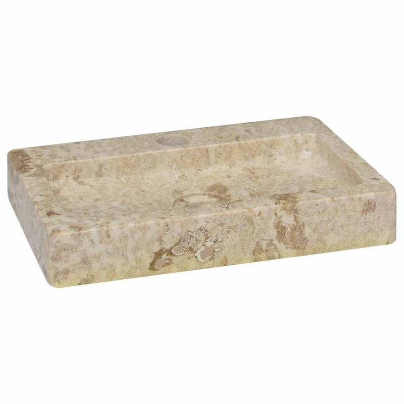 Load image into Gallery viewer, Vidaxl wastafel wandgemonteerd 38x24x6,5 cm marmer crèmekleurig