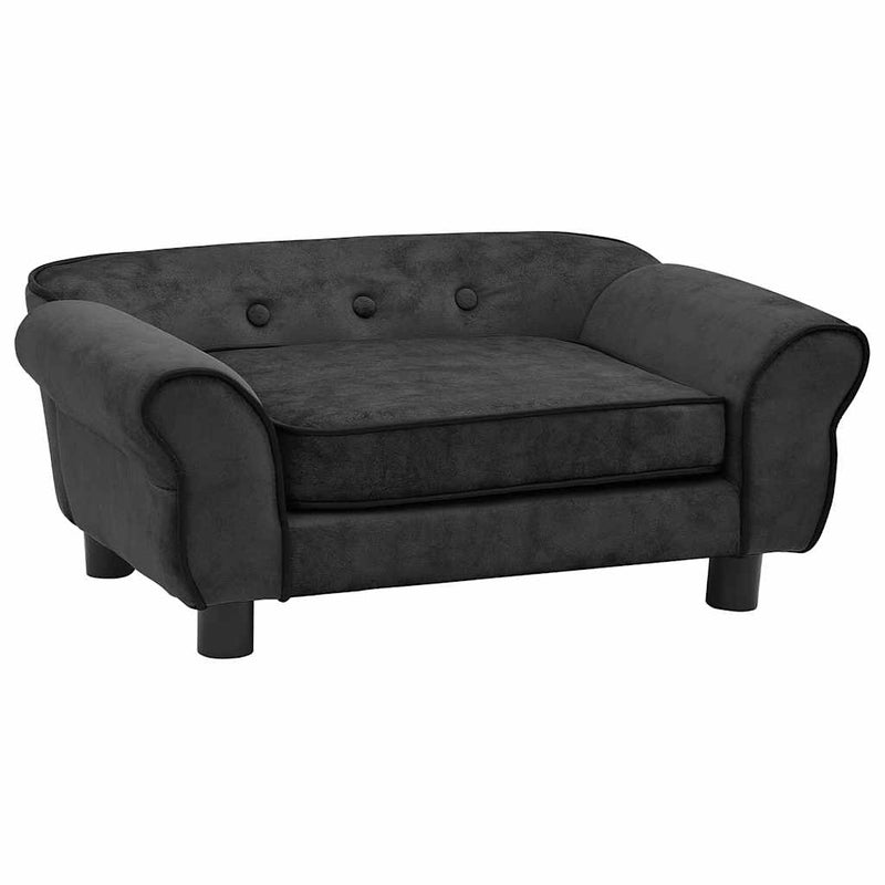 Load image into Gallery viewer, Vidaxl hondenbank 72x45x30 cm pluche donkergrijs
