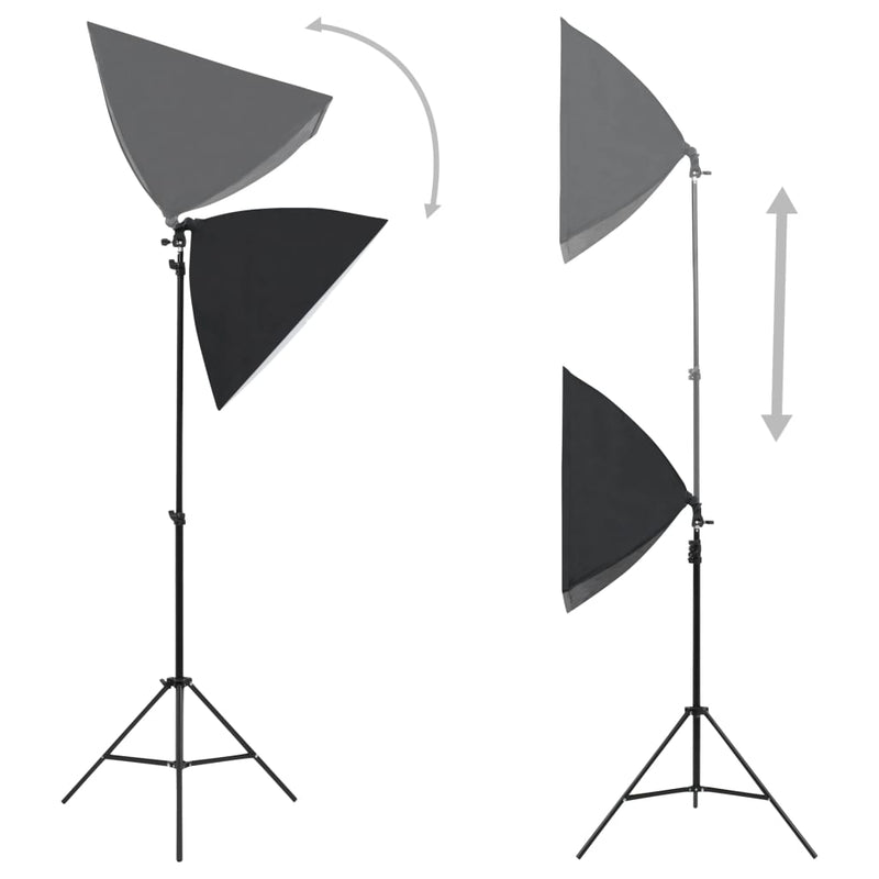Load image into Gallery viewer, VidaXL Fotostudioset met softboxlampen, achtergrond en reflector