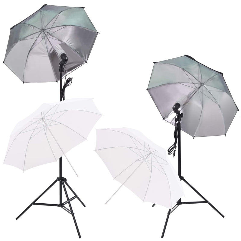 Load image into Gallery viewer, VidaXL Fotostudioset met softboxlampen paraplu's achtergrond reflector