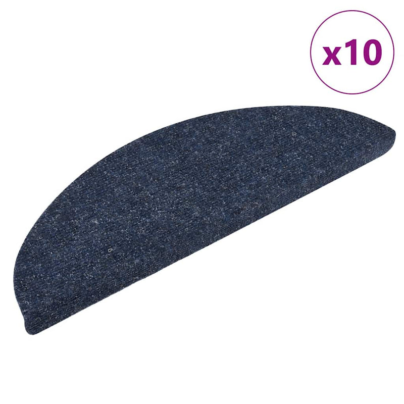 Load image into Gallery viewer, Vidaxl trapmatten zelfklevend 10 stuks 56x17x3 cm blauw halfrond