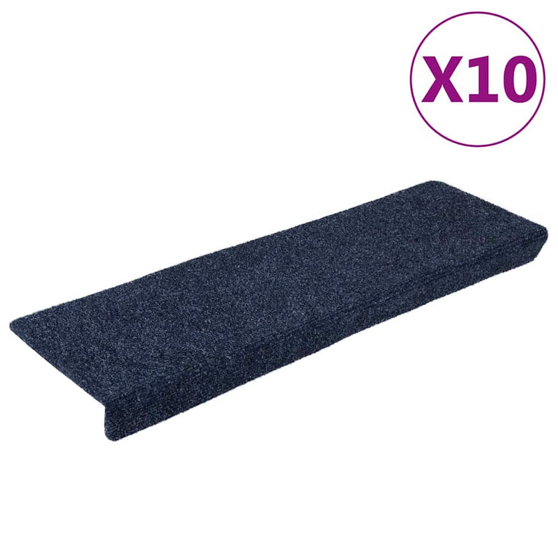 Afbeelding laden in galerijviewer, Vidaxl trapmatten zelfklevend 10 st 65x21x4 cm antraciet rechthoekige rand