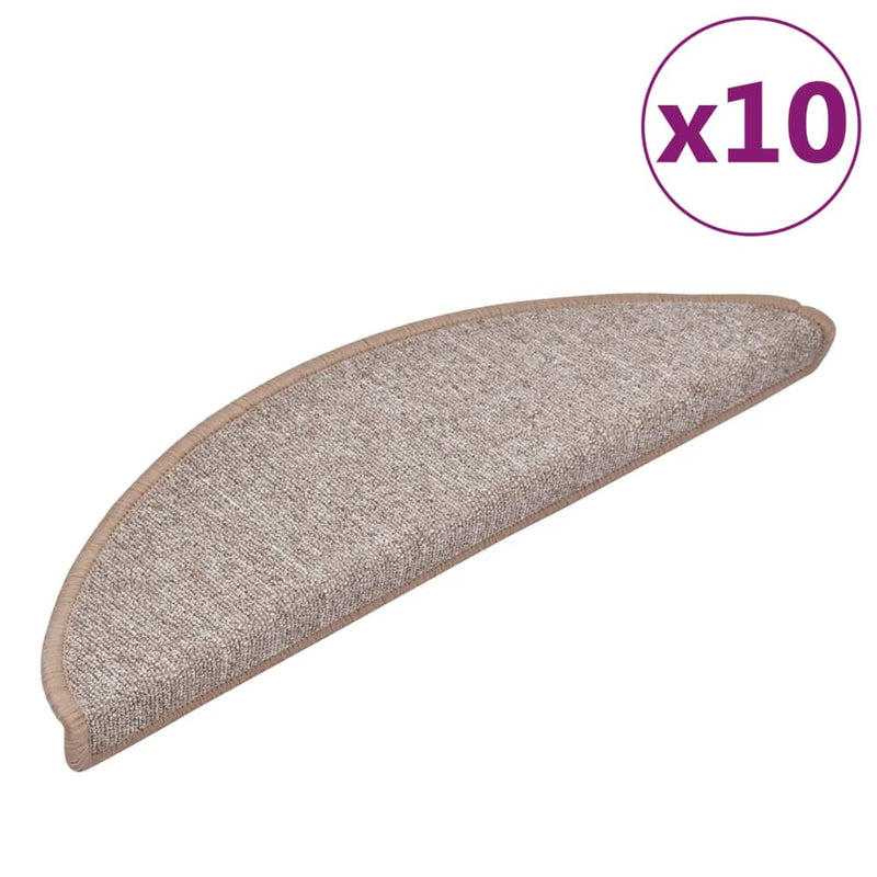 Load image into Gallery viewer, Vidaxl trapmatten 10 st 56x17x3 cm lichtbruin halfrond