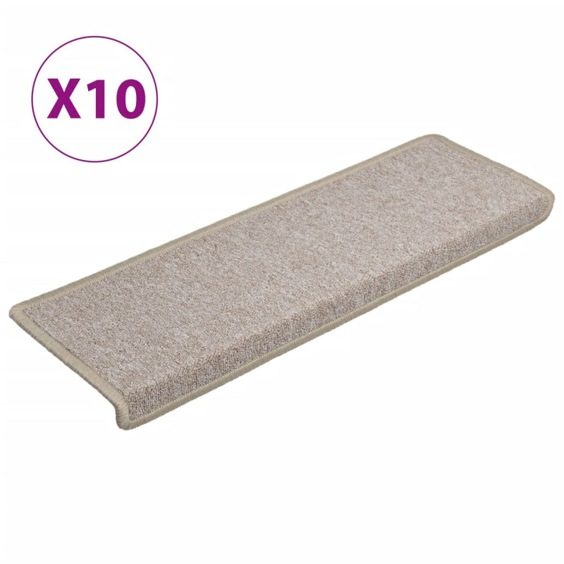 Load image into Gallery viewer, VidaXL Trapmatten 10 st 65x21x4 cm taupe