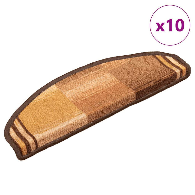 Load image into Gallery viewer, Vidaxl trapmatten zelfklevend 10 st 65x21x4 cm bruin