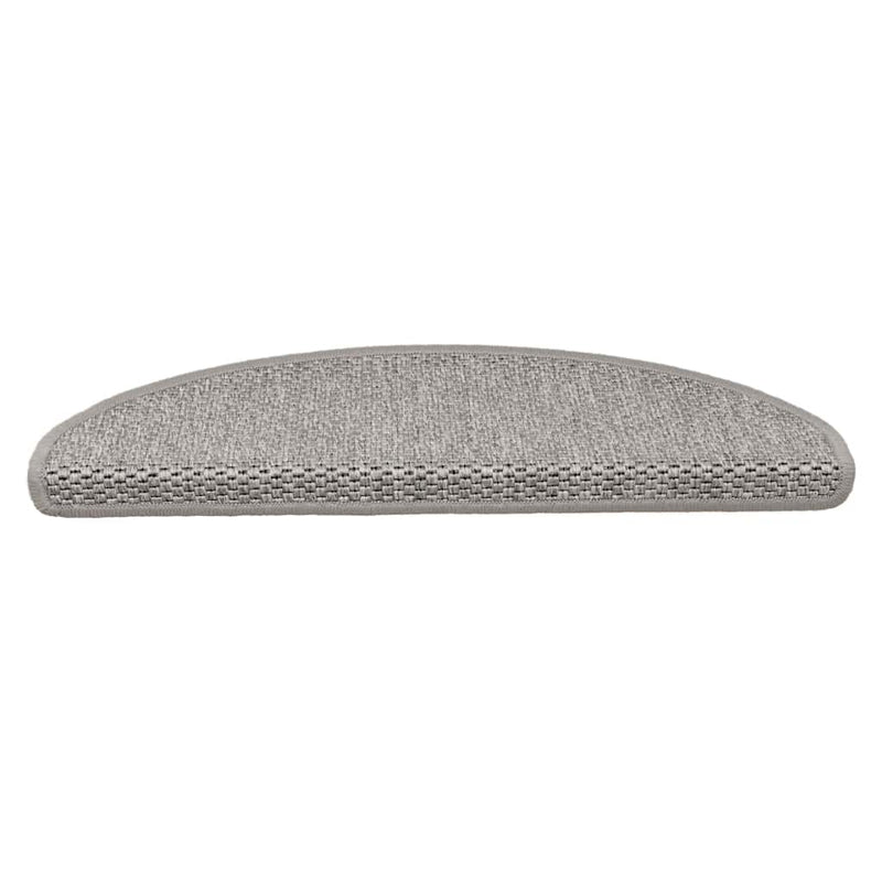 Load image into Gallery viewer, Vidaxl trapmatten zelfklevend 15 st sisal-look 65x21x4cm zilverkleurig