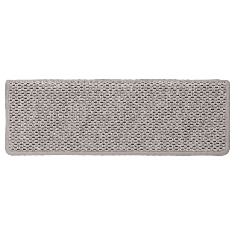 Load image into Gallery viewer, Vidaxl trapmatten zelfklevend 15 st sisal-look 65x21x4cm zilverkleurig