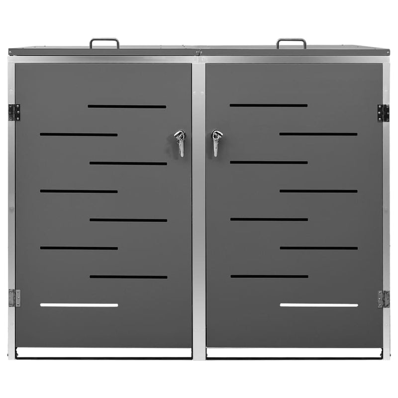 Load image into Gallery viewer, VidaXL Containerberging dubbel 138x77,5x112,5 cm roestvrij staal