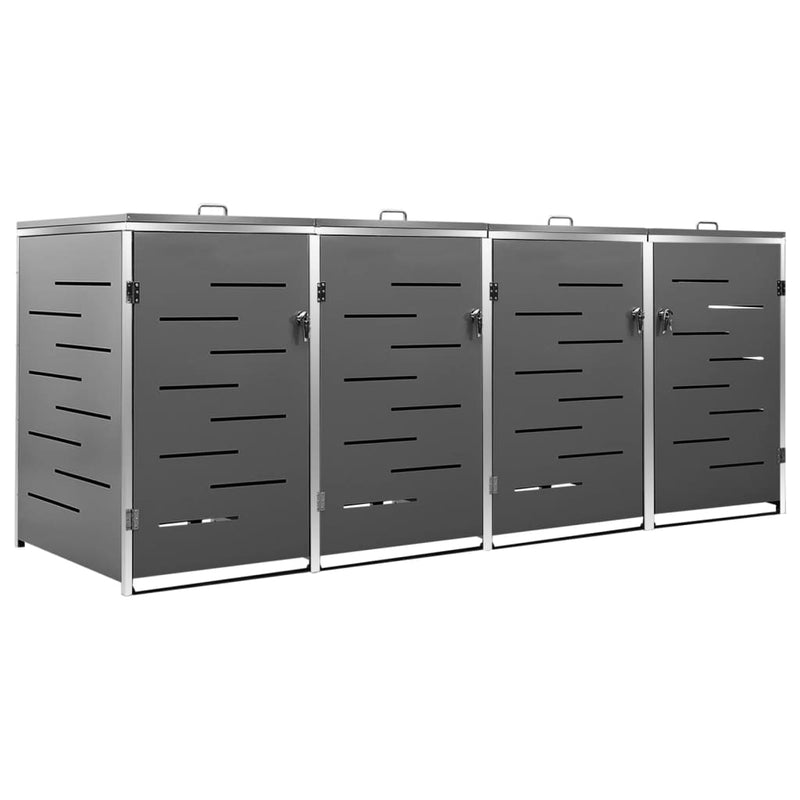 Load image into Gallery viewer, VidaXL Containerberging vierdubbel 276,5x77,5x112,5 cm roestvrij staal