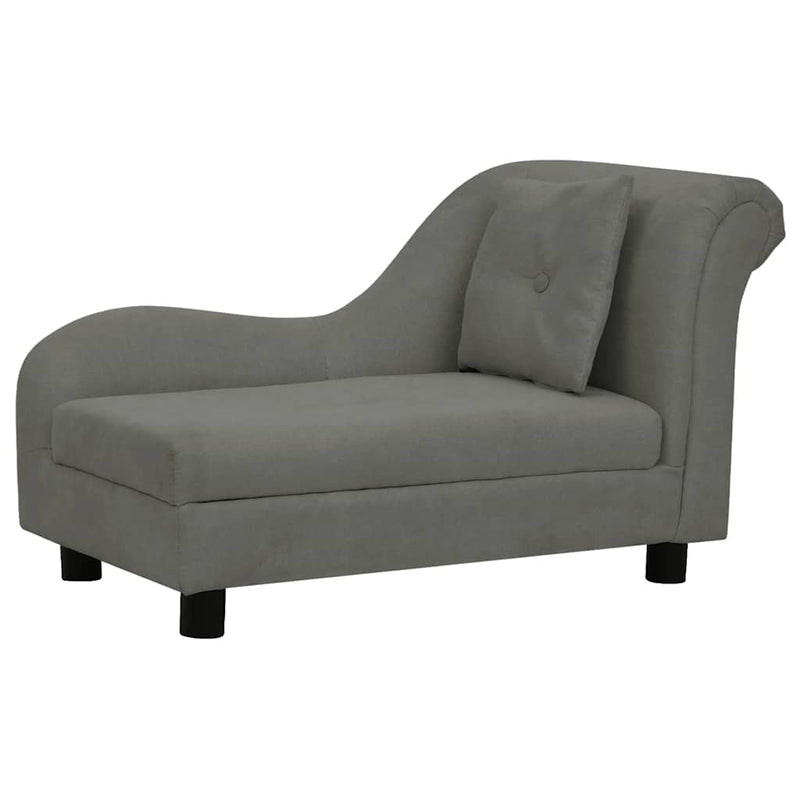 Load image into Gallery viewer, Vidaxl hondenbank met kussen 83x44x44 cm pluche donkergrijs