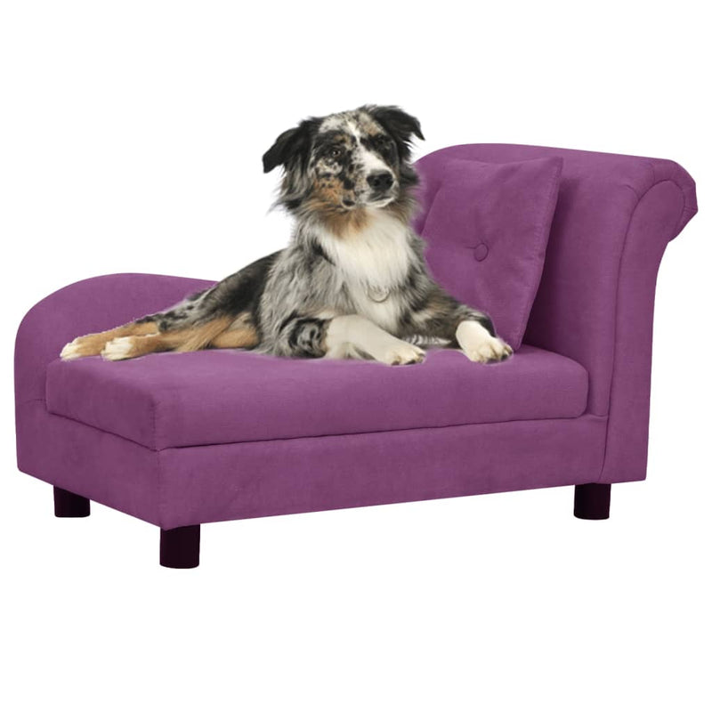 Load image into Gallery viewer, Vidaxl hondenbank met kussen 83x44x44 cm pluche bordeauxrood