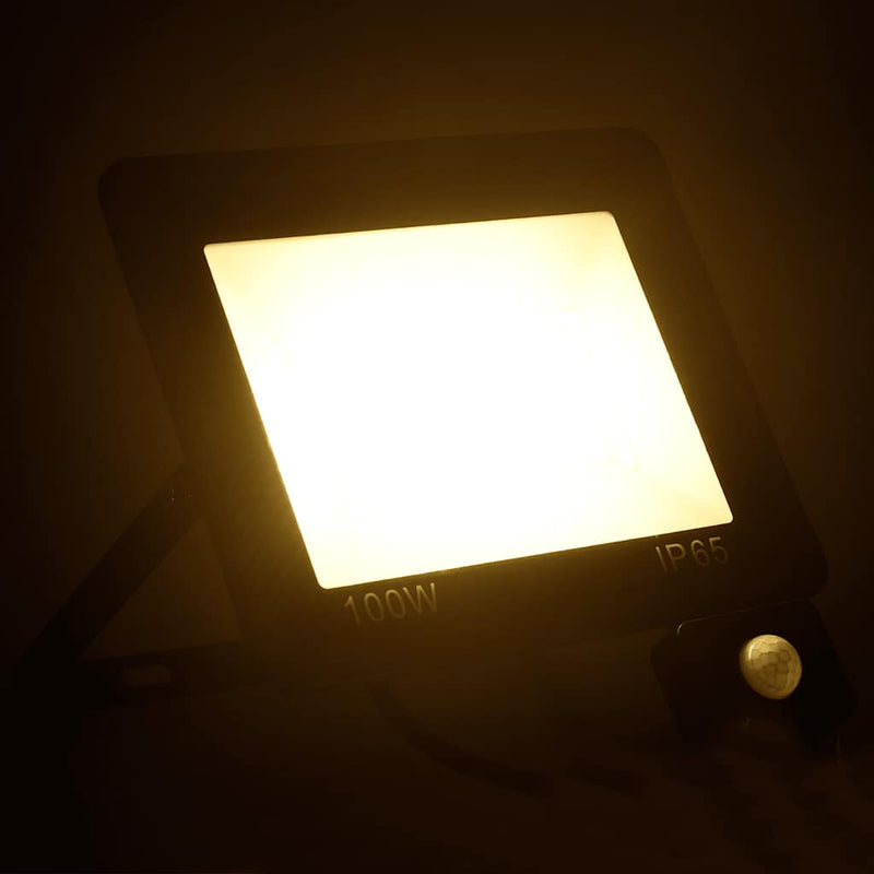 Laden Sie das Bild in Galerie -Viewer, Vidaxl spotlight met sensor led 100 w warmwit