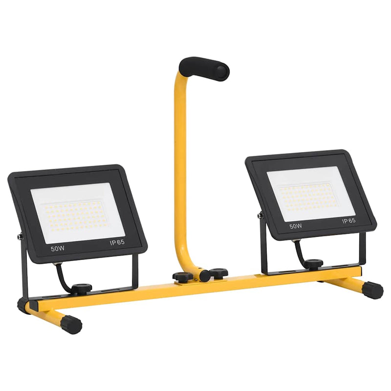 Load image into Gallery viewer, Vidaxl spotlight met handvat led 2x50 w warmwit
