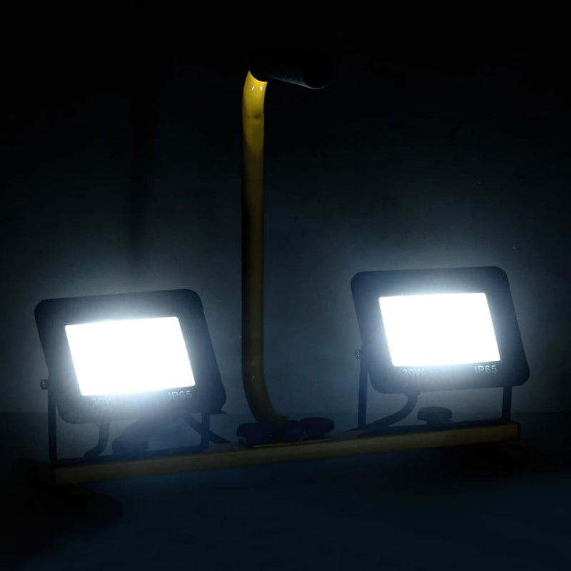 Load image into Gallery viewer, Vidaxl spotlight met handvat led 2x30 w koudwit