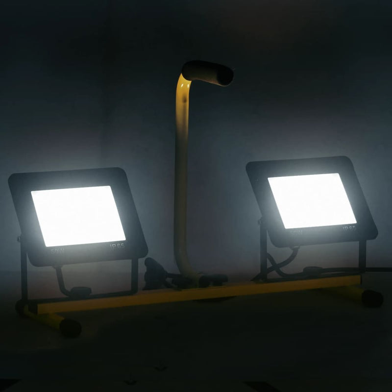 Load image into Gallery viewer, Vidaxl spotlight met handvat led 2x50 w koudwit