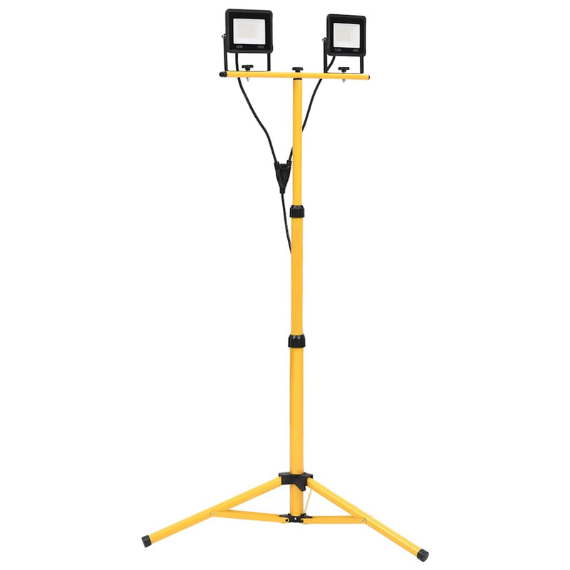 Laden Sie das Bild in Galerie -Viewer, Vidaxl spotlight met statief led 2x50 w warmwit
