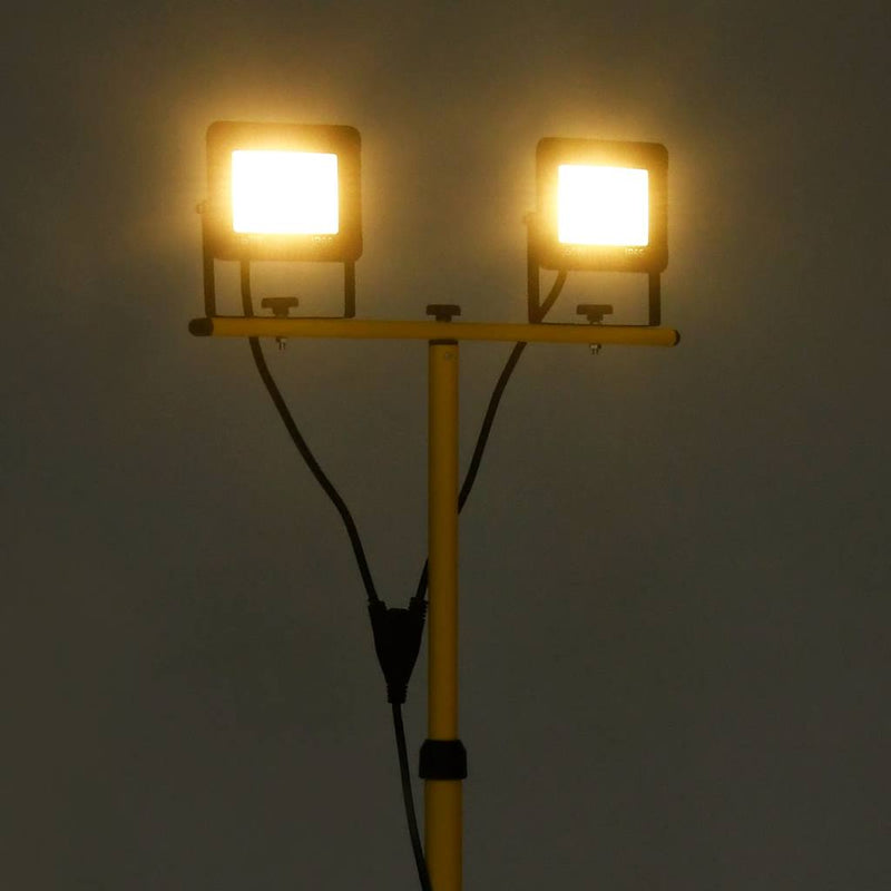 Laden Sie das Bild in Galerie -Viewer, Vidaxl spotlight met statief led 2x50 w warmwit