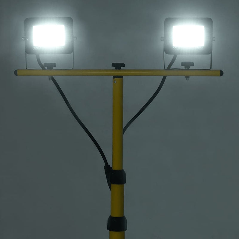 Laden Sie das Bild in Galerie -Viewer, Vidaxl spotlight met statief led 2x20 w koudwit
