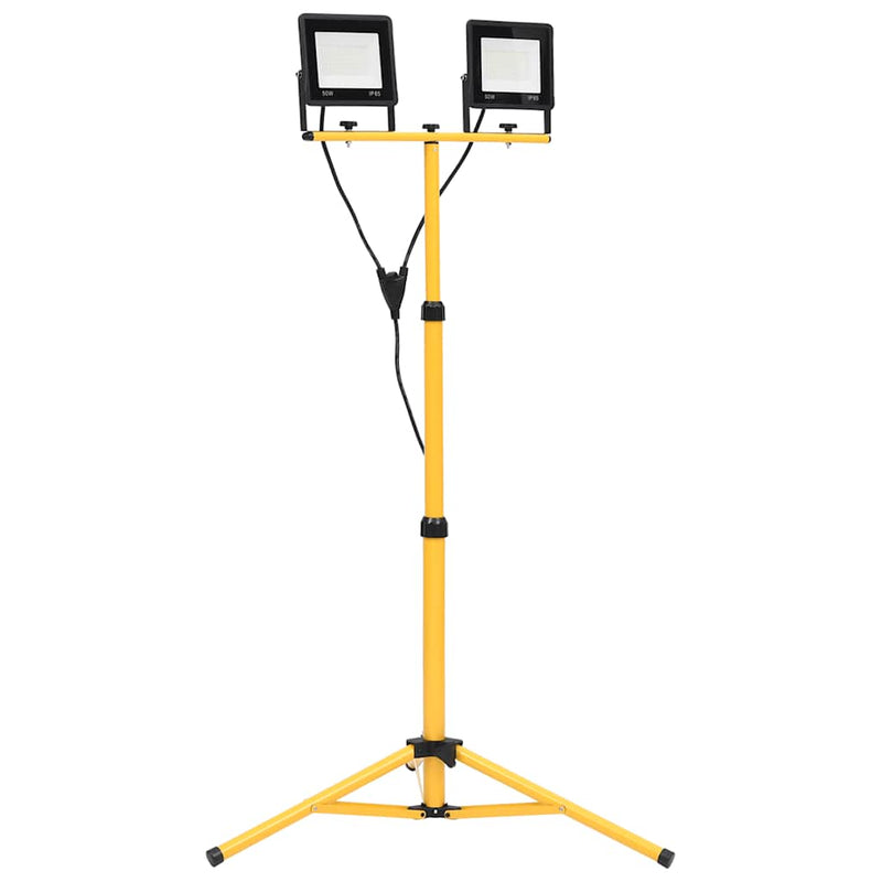 Laden Sie das Bild in Galerie -Viewer, Vidaxl spotlight met statief led 2x50 w koudwit