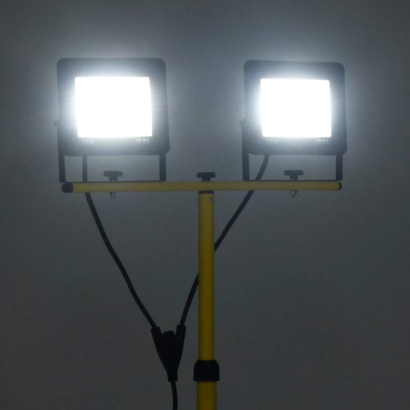 Laden Sie das Bild in Galerie -Viewer, Vidaxl spotlight met statief led 2x50 w koudwit