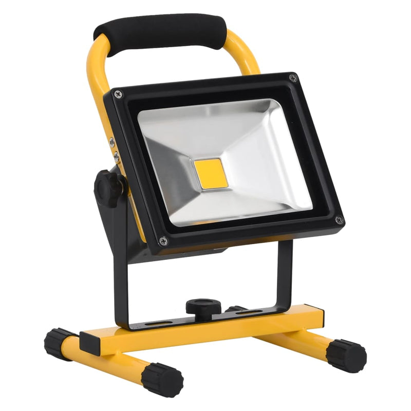 Load image into Gallery viewer, Vidaxl spotlight met handvat oplaadbaar led 30 w warmwit