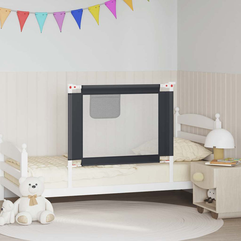Afbeelding laden in galerijviewer, Vidaxl bedhekje peuter 90x25 cm stof donkergrijs