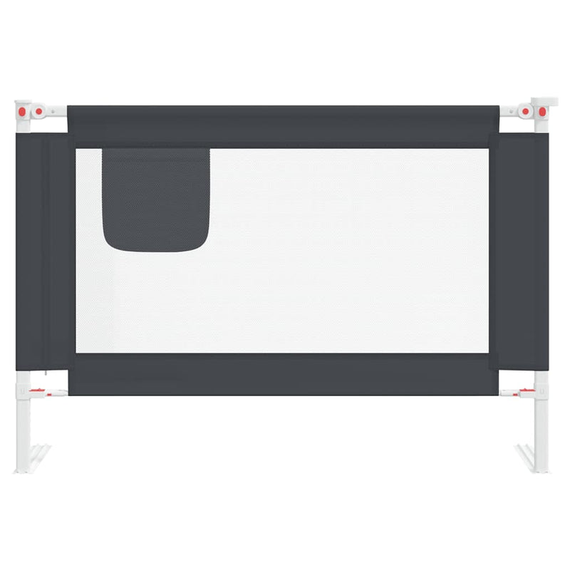 Afbeelding laden in galerijviewer, Vidaxl bedhekje peuter 100x25 cm stof donkergrijs