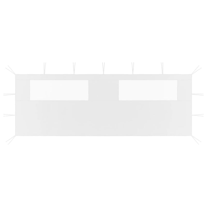 Load image into Gallery viewer, Vidaxl prieelzijwand met ramen 6x2 m wit