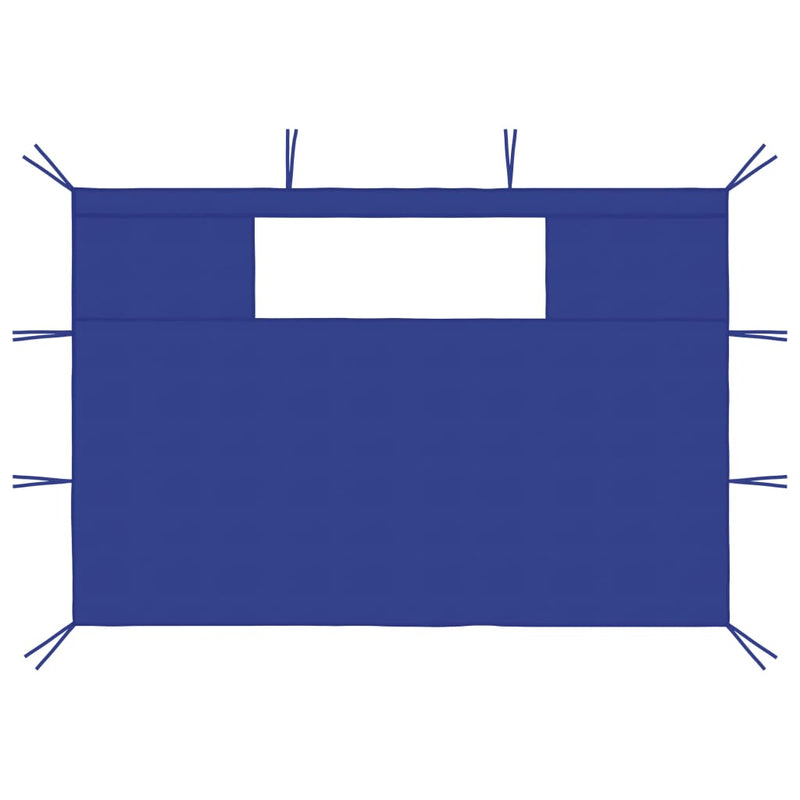 Load image into Gallery viewer, Vidaxl prieelzijwanden met ramen 2 st blauw
