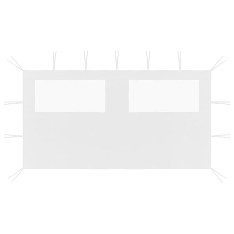 Load image into Gallery viewer, Vidaxl prieelzijwand met ramen 4x2 m wit