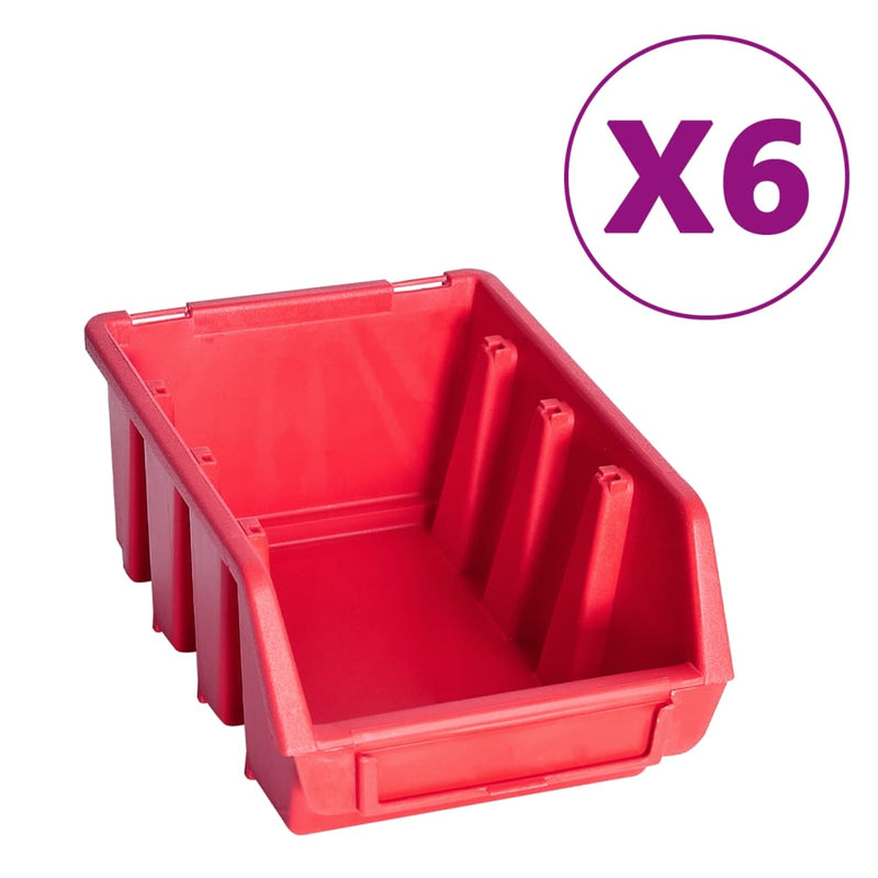 Load image into Gallery viewer, Vidaxl 39-delige opslagbakkenset met wandpanelen rood en zwart