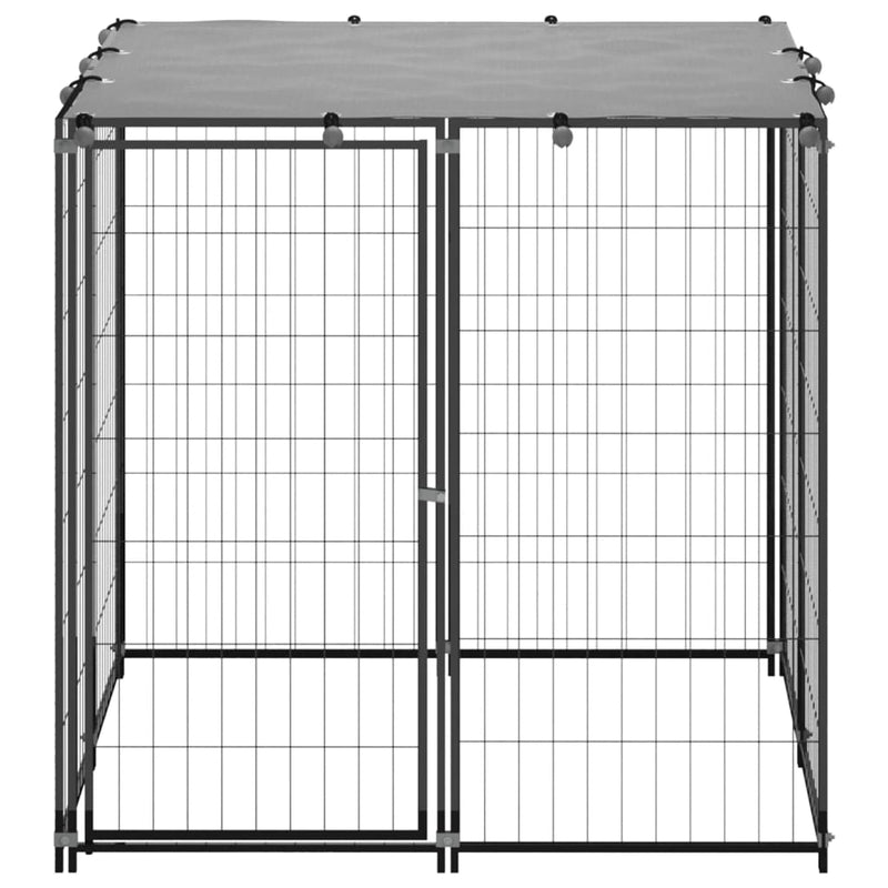 Load image into Gallery viewer, Vidaxl hondenkennel 110x110x110 cm staal zwart